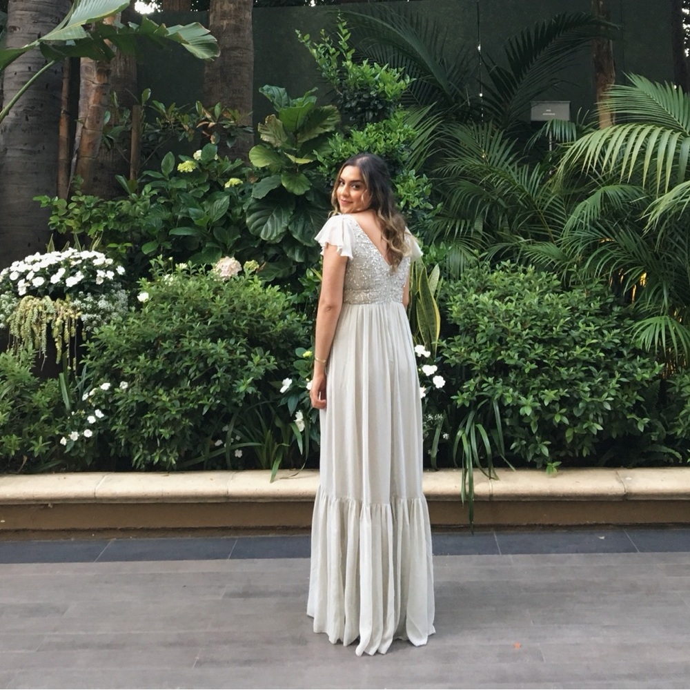 BHLDN champagne grey Gown - Picture 3 of 10